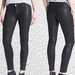 PAIGE Coated Denim Peg Skinny Jeans